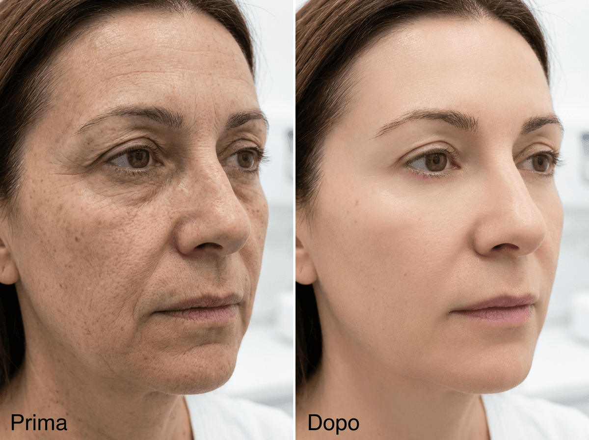 Riduzione rughe visibili